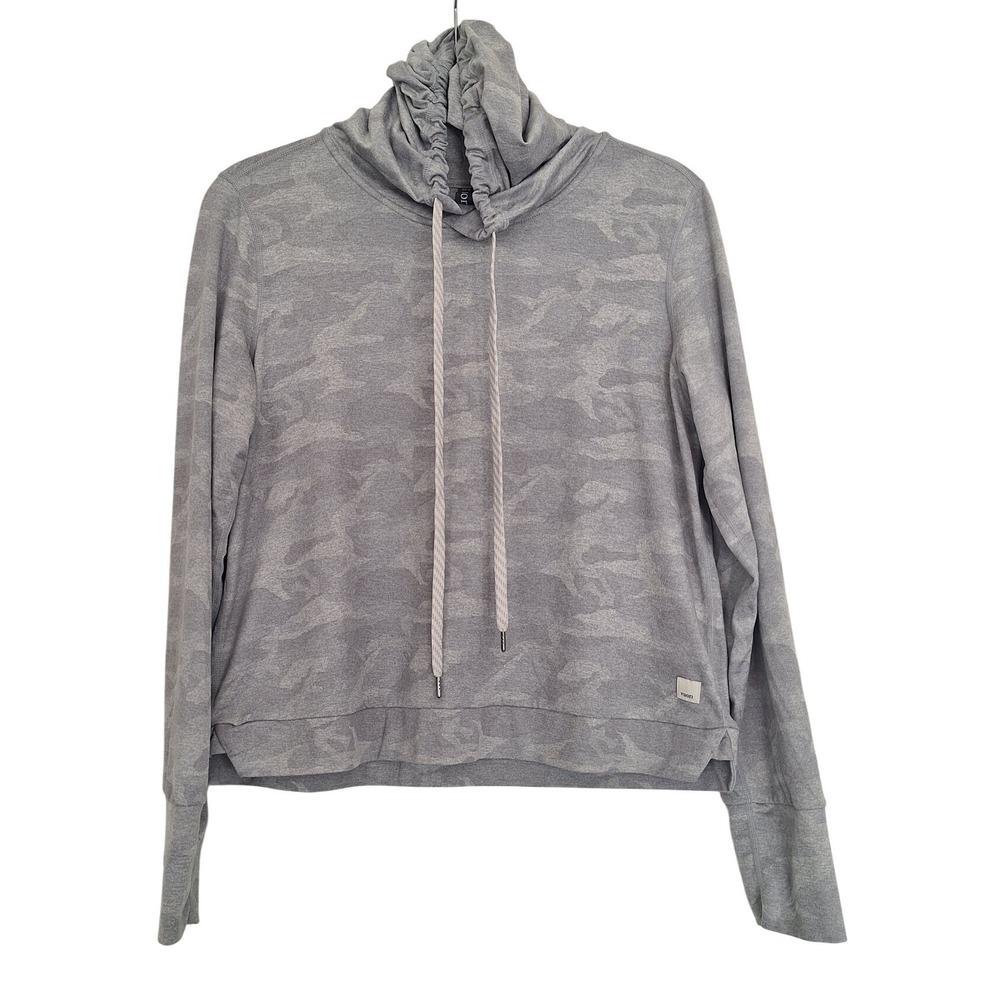 Vuori Women's Camo Hoodie Gray Pullover Sweatshirt size M